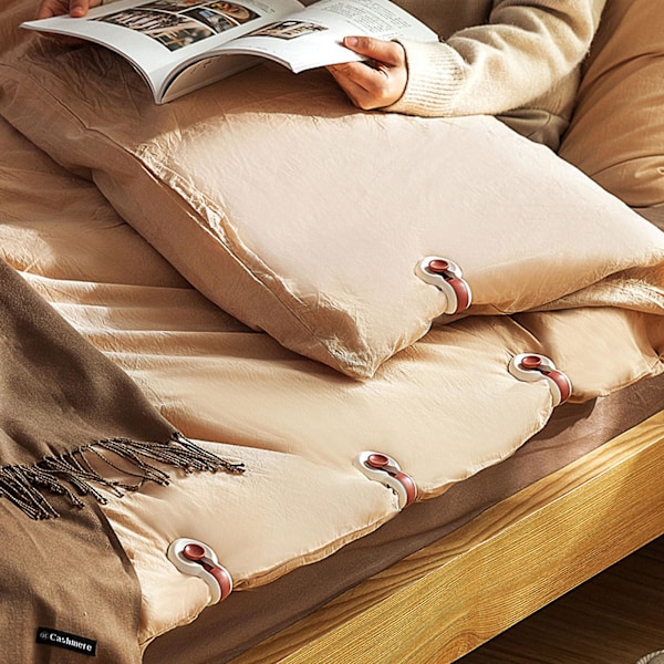 Sängklädesklämma, Anti-Slip Täcke Hållare, Klädstreck & Fixeringsklämma, 100% NY red