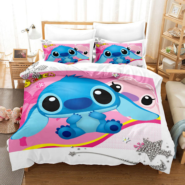 Piirretty Stitch-sarjan peittosetti, kolme osaa Stitch-25 140*210 three-piece set