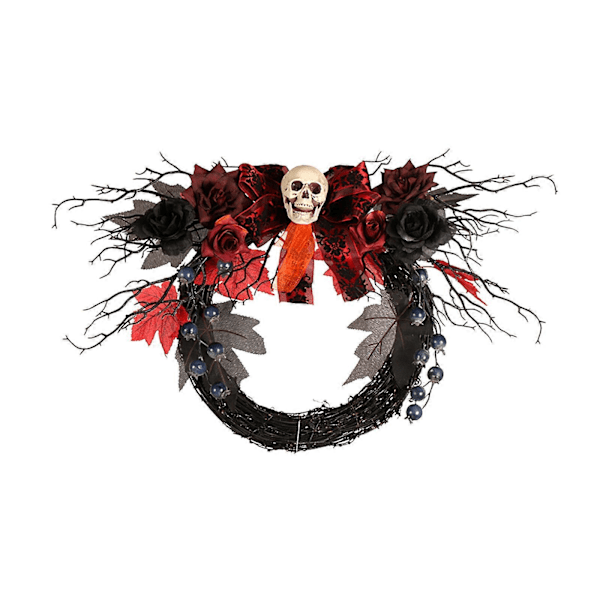 Halloween-koriste Luurankokrans Simuloitu Kukkakoriste Krans Oviripustus Halloween-lyhtyköynnösten Rengas Seinäripustus