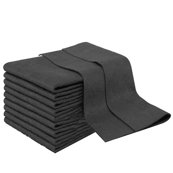 10 kpl Paksuuntuneita Taikapuhdistusliinoja, Raidoitta Mikrokuituliina, Uusiokäyttöinen black 10pcs