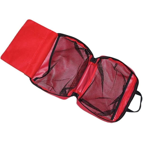 AOUTACC Mini Första Hjälpen Kit Tom, Resa Tom Första Hjälpen Kit Väska Påse för Nödläge Hemma, Kontor, Bil, Utomhus, Båt, Camping, Vandring (Endast Väska) 3 pack red with handles