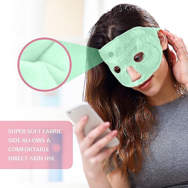 Ismaske for ansikt/øyne for kvinner og menn, oppvarmet varm kjølende gjenbrukbar gelperle-ismaske med myk fløyelsrygg, varm/kald terapi