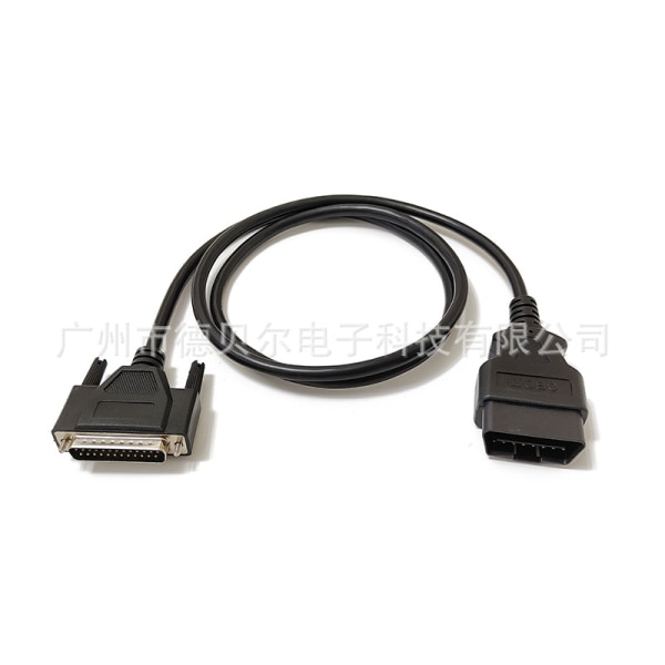 OBDII OBD2 diagnostisk kabelhärva 1.5M OBD16P hane till DB25P hane 16-stifts 8-kärnig förlängningskabel