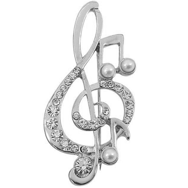 Pärla Musiknot Lapel Pin Kavaj Brosch Dekorativ Brosch Kvinnor Lapel Pin Tröja Brosch