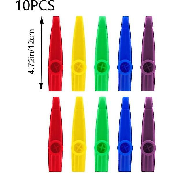 10 Kazoo-instrumenter, fløjter, pædagogisk legetøj, tilgængelig som gaver og festartikler