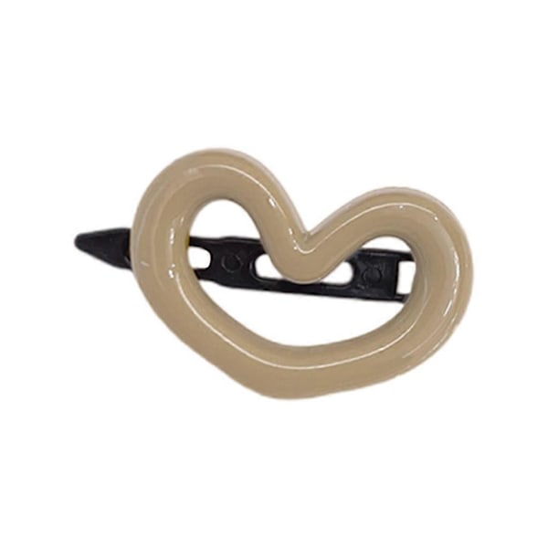 Plastik Y2k Hjerte Hårnåle Søde Hårklemmer Mode Hårnåle Hårtilbehør beige