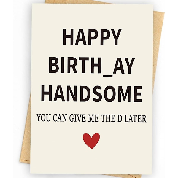 Rolig födelsedagskort & presenter till män make pojkvän honom, Happy Bday Card ZD B2 2 pcs