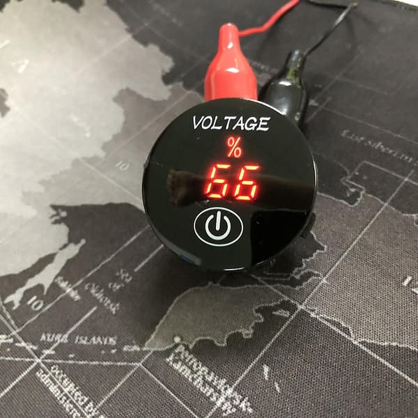 Bil Motorsykkel For Dc 5v-48v Led Panel Digital Voltmeter Batterikapasitet D red