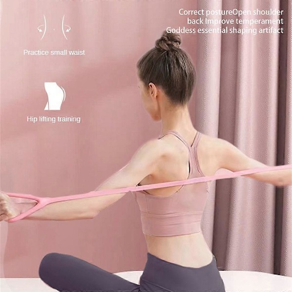 Stretch Strap Yoga 8-figur Tensioner Yogavärd Open Back Practice Axelyoga Stretchband Elastiskt Stretchband Träning