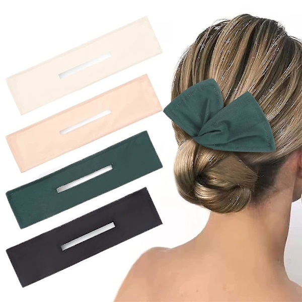 Deft Bun, 4 stk Hårbollemaker Fransk Hårklipp Twist Hårverktøy Solid Farge Mote Hårbolle Wraps Fleksibel Donut Rask Bolle Twister For Kvinner Jenter