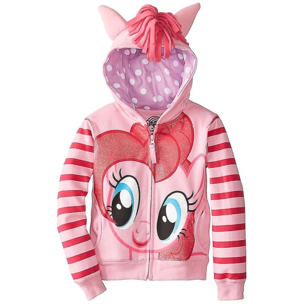 Børn Piger Drenge My Little Pony Rainbow hættetrøjejakke med vinger lynlås hættefrakke Twilight Dash sweater Pink 6-7 Years