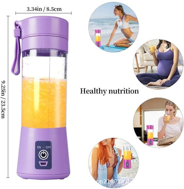 Mini Bärbar Kopp-Saftpressare Elektrisk Mixer Matberedare Smoothie Maker Mixer blue