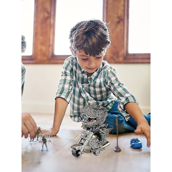 Dinosaur Legetøjsbiler 2 Pak Friction Powered Motorcykel Spil T-rex Og Triceratops Monster Dino Legetøj Til Drenge Alder