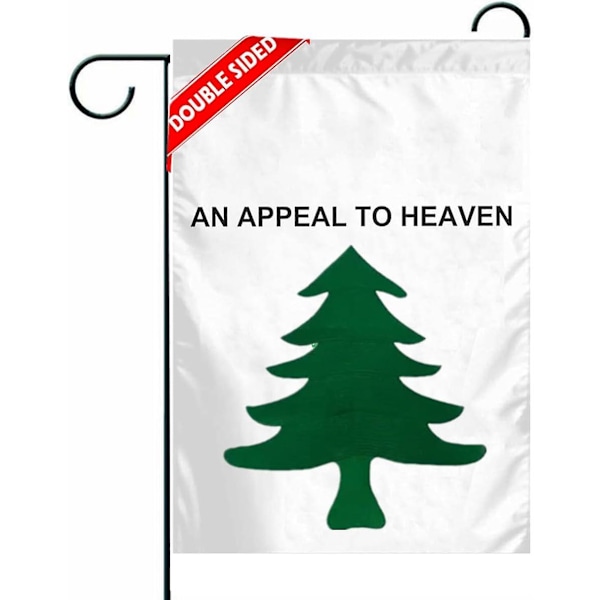 An Appeal to Heaven Flagg Utendørs 12x18 tommer, Dobbeltsidig Appeal To Heaven Hageflagg, Liberty Tree Banner Hagedekor 1pcs