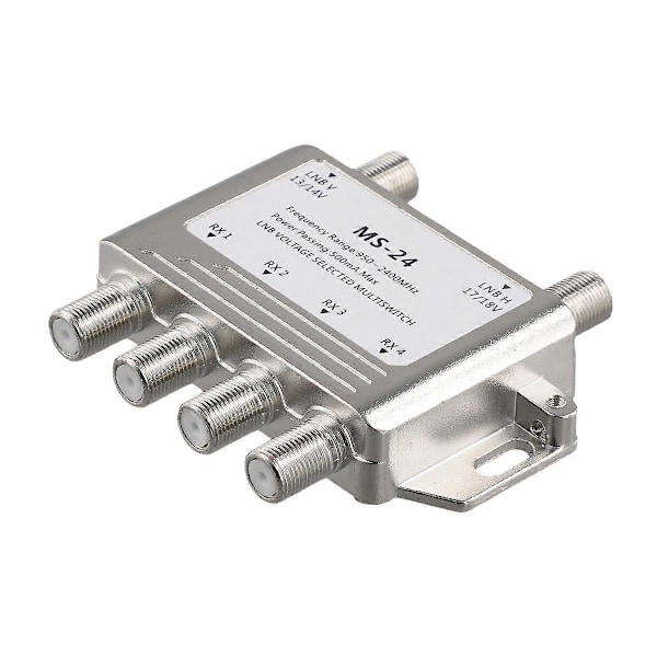 2 inn 4 ut DiSEqC 4X2 Switch Satellittsignal Multiswitch LNB Spenning 950-24000MHz for TV-mottaker