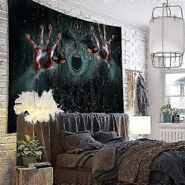 Halloween Dekorationer Monster Semester Vägg Gobeläng Konst Dekorfilt Gardiner Picknick Bordsduk Hängande Hem Sovrum Vardagsrum Sovsal Dekoration Ps -C 150cm 100cm