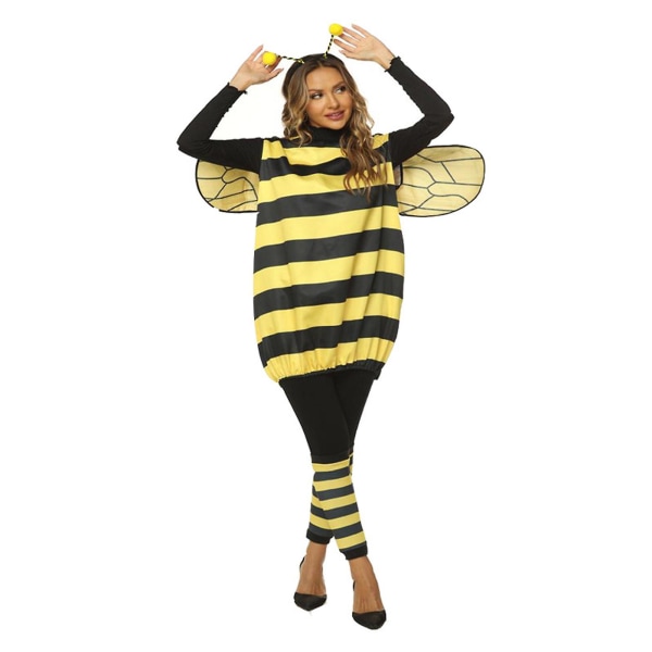 Vuxna barn Cosplay Kostymer Halloween Bee Ladybug Kostymer Yellow XXL