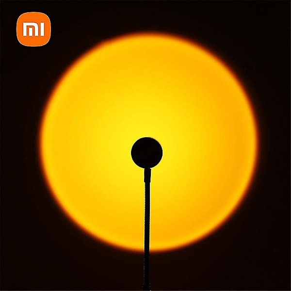 Xiaomi nattlampa USB solnedgångslampa LED regnbåge neonprojektor foto väggatmosfär belysning för sovrum rumsdekor present -GSL a172