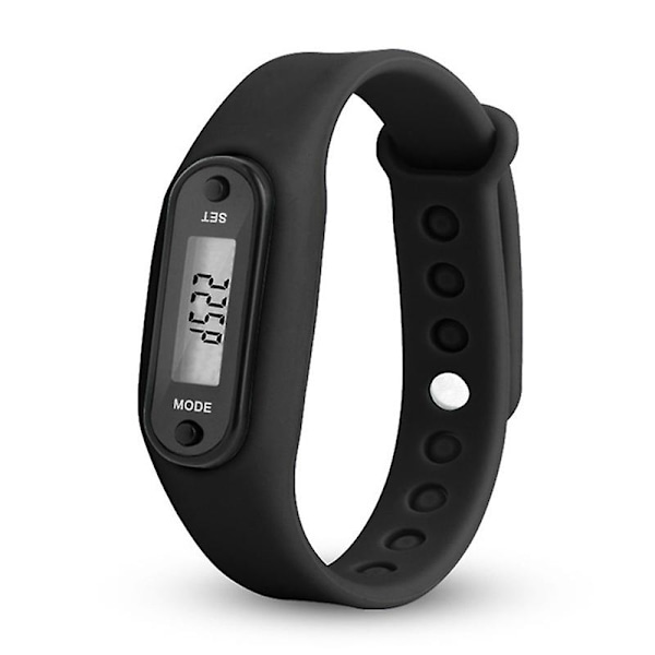 Fitness Tracker LCD Digital Skridttæller Gåture Kalorie Tæller Armbåndsur red