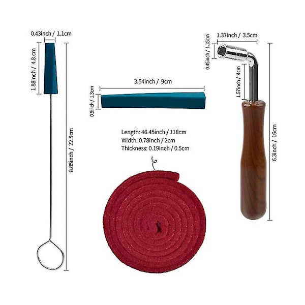 Svart Fredag Piano Tuner Tuning Kit W Gummimutar Stämnyckel Set 8st För Professionell Fritidshobbyist Diy Piano Tuning Verktyg__blå