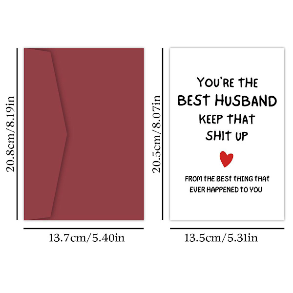 Hauska syntymäpäiväkortti ja lahjat miehille, aviomiehelle, poikaystävälle, hänelle, Happy Bday Card ZD B2 2 pcs