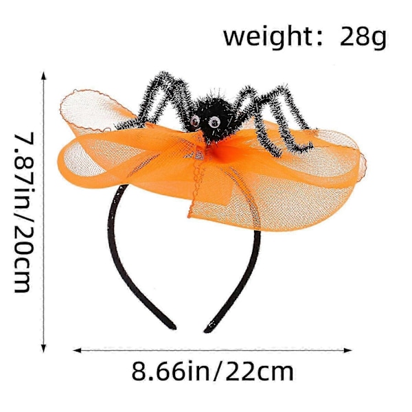 Halloween Hovedbøjle Letvægts Sød Hovedbeklædning Til Festival Karneval Fødselsdag Orange ZD.16 orange