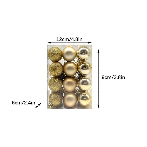 Julepynt 3cm Juletre L Kule Henge Hjem Fest Ornament Dekor r