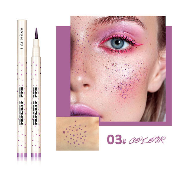 LACHAVA Naturlig Freckle Pen Til Prikker Pletter Falsk Makeup Vandfast Holdbar Kosmetik 3