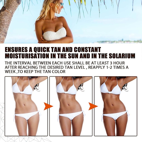 3 stk Brunfargespray Kropp Sommer Strand Solstoler Selvbrunings Spray Menn Kvinner Fuktighetskrem Myk Brun Bærbar Bronzer Brunfargeprodukt