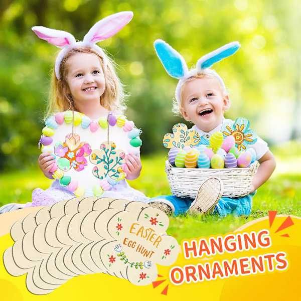 Stora storlek 7\" trävårornament att måla, blomma trä DIY tomma oavslutade runda träskivor prydnad för hantverk hängande dekorationer -GSL ZD R 10pcs