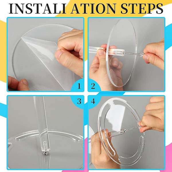 1/2 stk Solbriller Holder Stativ, Solbrille Opbevaring Stativ 360 Grader Roterende Briller Display Akryl Solbriller Holder Organizer 2pcs transparent