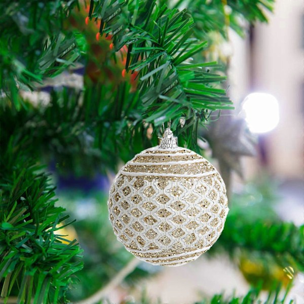 Julgran i Skum, 8 cm, Juldekoration, Pärlor, Hängande, Färgad gd