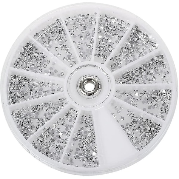 Karrusel Krystal Rhinestone Æske Til Manicure Neglekunst Glitter 1.5mm