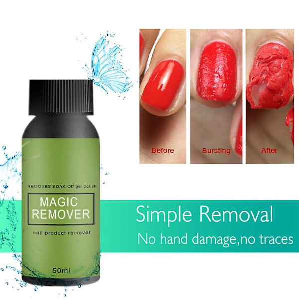 30ml Magic Remover Neglelakkfjerner Uv Gel Polish Slett Magic Burst Negle 30ml