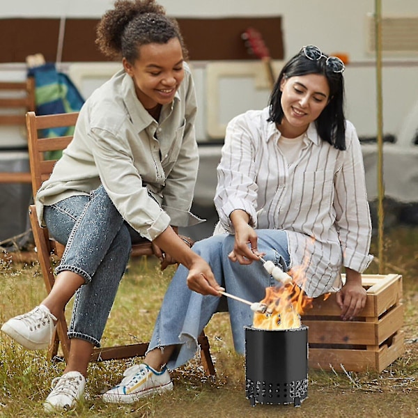 Tilpassbar Solo Stove Mesa bordplatepeis med stativ, lite røyk, utendørs mini -CN black