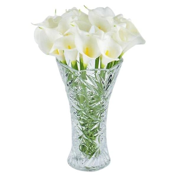 20 stk. Kunstige Calla Silkeblomster Simuleringsbuket 12,6\" Til Hjem Køkken Og Bryllupper white