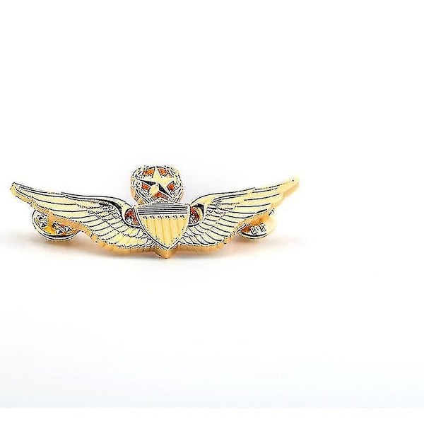 Wwii Usaf Wings Sotilaskäsky Lentäjä Metalli Siivet Metallimerkki Pin Väri Kulta 6.15