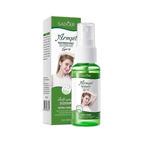 SADOER Deodorant og Antiperspirant Parfymespray for Underarmer – Bærbar Antiperspirantspray 2Pcs