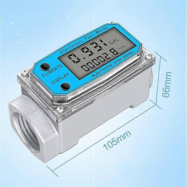 Digital turbinvattenflödesmätare med digital LCD-display