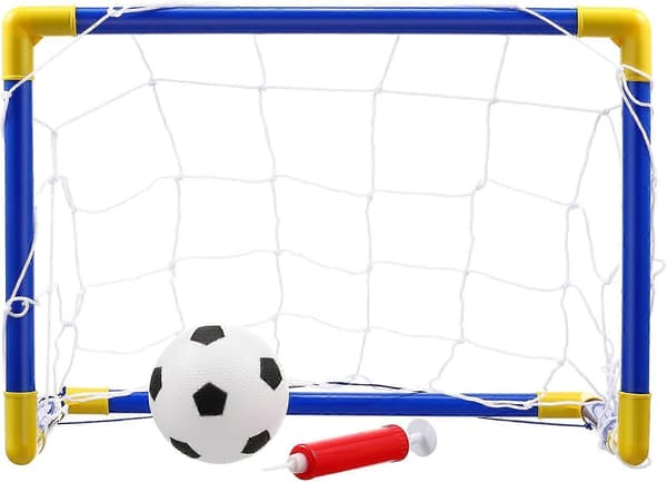 Børnefodboldmål, Fodboldmål til Børn, Foldbart Fodboldmål til Børn, Mini Fodboldmål, Foldbart Fodboldmål, Udendørs Legetøj til Børn, 1 Sæt