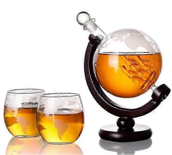 Spherical Craft Sobriety Globe Set With 2 Glasses ZD.16