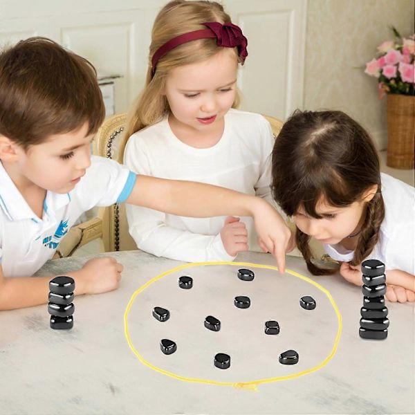Magnetiskt Schackspel med Stenar, Magnetspel med Rep, Pusselstrategispel