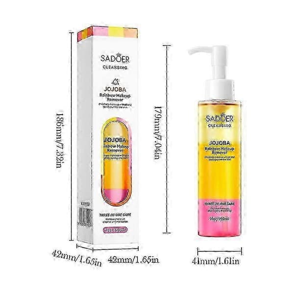 e All Rainbow Makeup Remover Oil Sadoer Clean Face Opløsende Makeupfjernerolie Grænseoverskridende