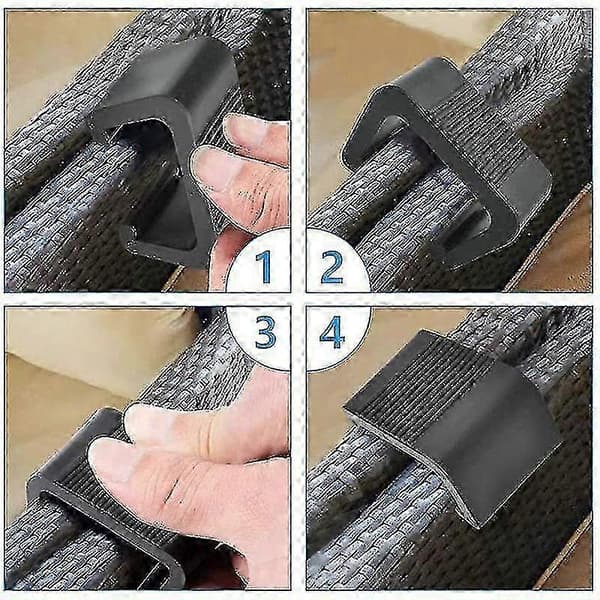 Rattan møbelklips Multipurpose Wicker Sofa Connector Feste Feste Utendørs -DGJR