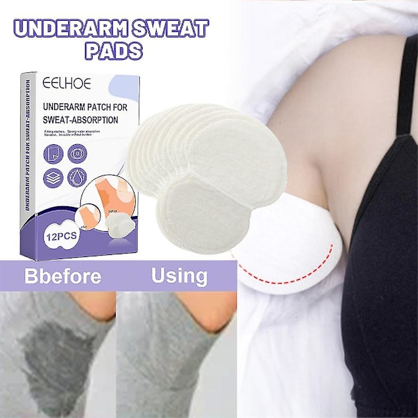 12/24/36x Engangs svedpuder Patches Antiperspirant Underarm Armhule Guard Sheet -GSL 1pc