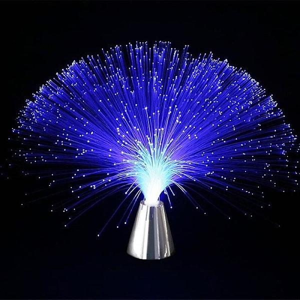 1 x Fiberoptisk Lampe Fargeskiftende Batteridrevet Fiberoptisk Lampe