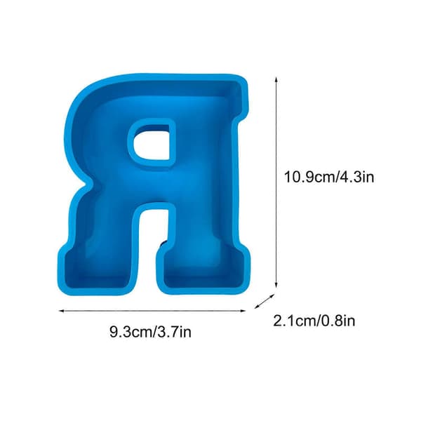 Bokstavkake Bakeform Engelsk Bokstav Silikonform 3D Bokstav r