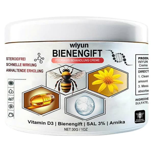 Bivenom Psoriasiscreme Intensiv Behandlingscreme til Eksem Psoriasis Rosacea Dermatitis Helvedesild R