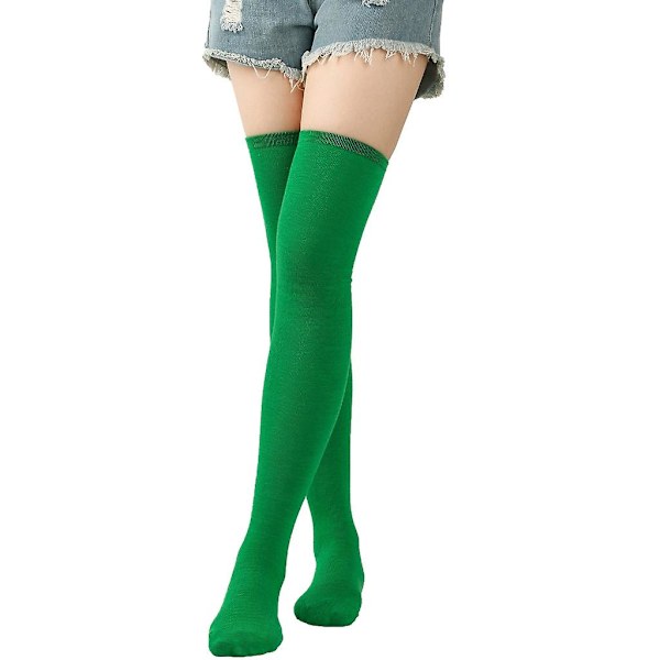 Naisten pitkät reisi-sukat yli polven reisi-sukat pitkät sukat green