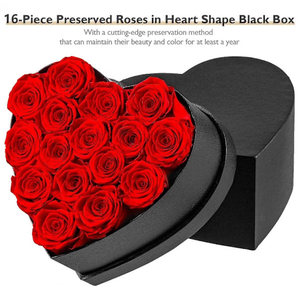 Evighedsblomst Hjerteformet Æske Konserverede Roser Kan Bevares i Mere End Et År Gave til Mor Kone Valentinsdag Mors Dag -GSLA ZD L 16